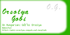 orsolya gobi business card